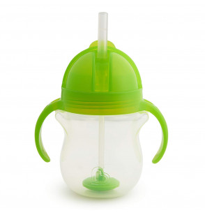 Munchkin Any Angle Click Lock Weighted Straw Trainer Cup, Green